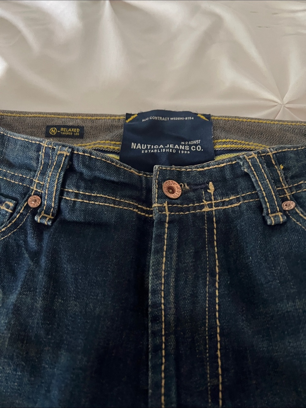Nautica Men's Relaxed Dark Indigo Denim Jeans